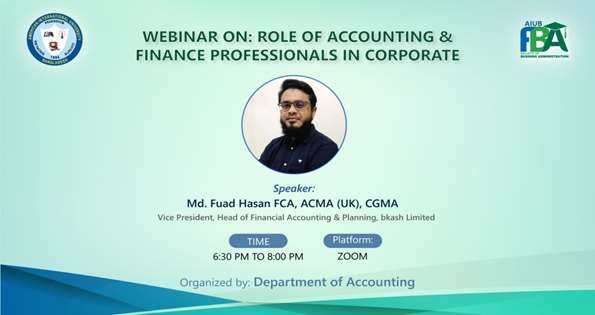 WEBINAR ON ROLE OF ACCOUNTING AND FINANCE PROFESSIONALS IN CORPORATE