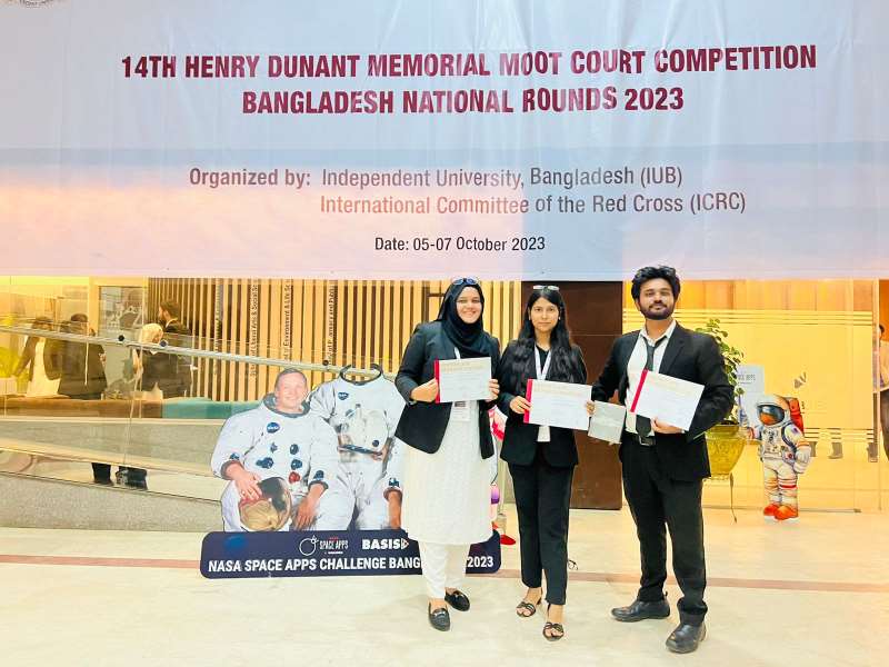 AIUB at the 14th Henry Dunant Memorial Moot Court National round 2023