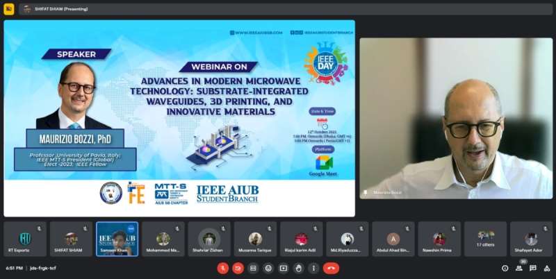 Webinar on “Advances in Modern Microwave Technology: Substrate-Integrated Waveguides, 3D Printing, and Innovative Materials”
