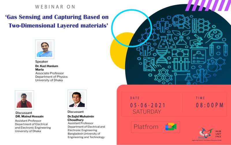 ESAB AIUB Unit Face Organized a Webinar Titled “Gas Sensing and Capturing Based on Two-Dimensional Layered Materials”