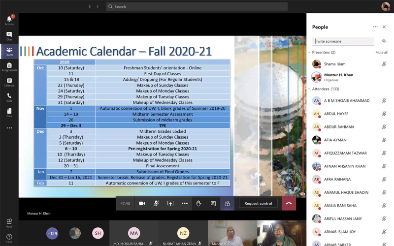 FRESHMAN STUDENT ORIENTATION OF FALL 2020-21 HELD ONLINE