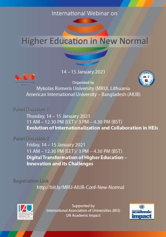 International Webinar on "Higher Education in New Normal"