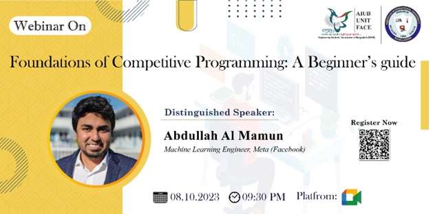 Webinar on “Foundations of Competitive Programming: A Beginner's Guide”
