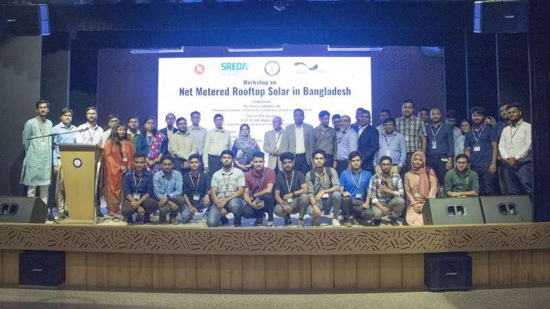 SREDA Organized a Workshop on “Net Metered Rooftop Solar in Bangladesh” at AIUB