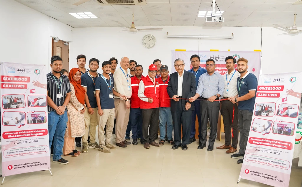 AIUB Social Welfare Club–Shomoy Organized Voluntary Blood Donation Program