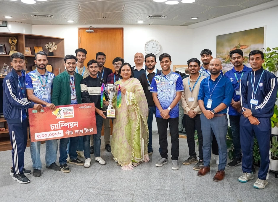 AIUB Crowned Champions of Inter-University Football Tournament 2025