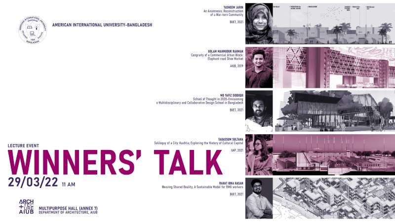 Department of Architecture organized WINNERS' TALK